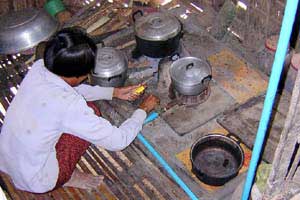 using biogas to cook