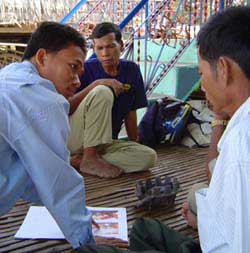 Working with local villagers